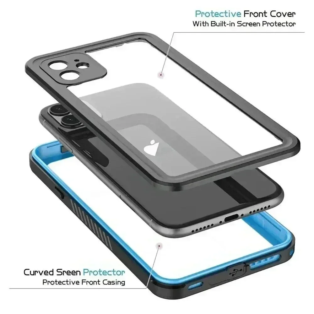 Waterproof Case For iPhone 11‎ 6.1” Built-in Screen Protector Full-Body Rugged